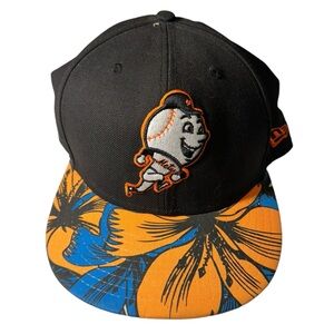 New York Mets MLB Baseball Pro Hat New Era Cooperstown Floral Men’s 7 5/8 MINTY